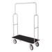Forbes Industries Economy Luggage Cart w/ Black Carpeted Deck - 47"L x 22"W x 70 1/2"H, Brushed Steel (2495-BK-GY)-cityfoodequipment.com