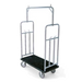 Forbes Industries Luggage Cart w/ Carpeted Deck - 46 1/2"L x 23"W x 77 1/2"H, Brushed Steel (2499)-cityfoodequipment.com