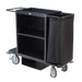 Forbes Industries Housekeeping Cart w/ (2) Shelves & (1) Bag - 30"W x 19"D x 36"H, Steel, Black (2103)-cityfoodequipment.com