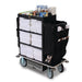 Forbes Industries Housekeeping Cart w/ (3) Shelves & (1) Bag - 18"W x 18"D x 36"H, Steel, Black (2153A)-cityfoodequipment.com