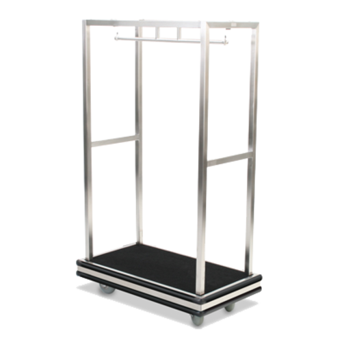 Forbes Industries Luggage Cart w/ 44"L x 25 1/2"W x 72"H, Brushed Steel (2505DB-SS)-cityfoodequipment.com