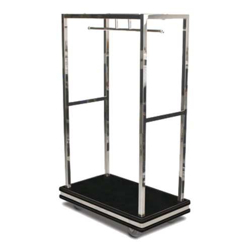 Forbes Industries Luggage Cart w/ 44"L x 25 1/2"W x 72"H, Polished Steel (2505DB)-cityfoodequipment.com