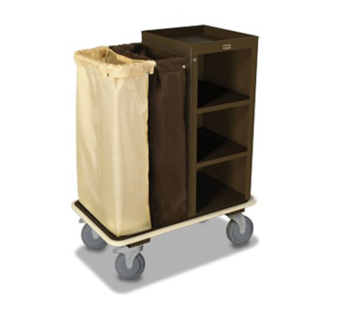 Forbes Industries Housekeeping Cart w/ (3) Shelves - 18"W x 18"D x 36"H, Steel (2261)-cityfoodequipment.com