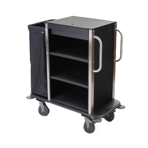 Forbes Industries Housekeeping Cart w/ (3) Shelves - 42 1/2"W x 21 1/2"D x 46 1/2"H, Plastic (2280)-cityfoodequipment.com