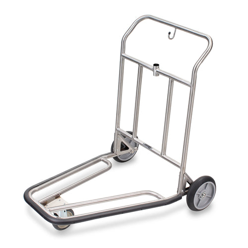 Forbes Industries Luggage Cart Truck w/ Brushed Steel Frame & Vinyl Bumper - 28"W x 37"D x 37"H (1573-SS)-cityfoodequipment.com