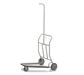 Forbes Industries Self Serve Luggage Cart w/ Garment Hanger - 37"L x 28"W x 71-1/4"H, Brushed Steel (1574-SS-HB)-cityfoodequipment.com