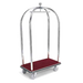 Forbes Industries Birdcage Luggage Cart w/ Carpeted Deck - 43"L x 24"W x 78"H, Polished Diamond Textured Steel (2522-PDT)-cityfoodequipment.com