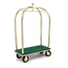 Forbes Industries Birdcage Luggage Cart w/ Carpeted Deck - 48"L x 24"W x 78"H, Satin Diamond Textured Steel (2538-DT)-cityfoodequipment.com