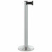 Forbes Industries 40"H Crowd Control Stanchion w/ 7 ft Belt - Steel, Chrome Plated (2705)-cityfoodequipment.com