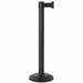 Forbes Industries 40"H Crowd Control Stanchion w/ 7 ft Belt - Steel, Black (2710)-cityfoodequipment.com