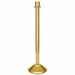 Forbes Industries 39"H Crowd Control Stanchion w/ Hook Ring & Drum Top - Polished Stainless Brass (2733)-cityfoodequipment.com