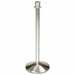 Forbes Industries 39"H Crowd Control Stanchion w/ Hook Ring & Drum Top - Brushed Stainless Steel (2740)-cityfoodequipment.com