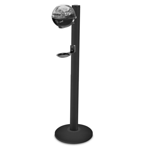 Forbes Industries 32 oz Automatic Hand Sanitizer Dispenser w/ Stand - 48"H Black Steel Stand (2787-KIT3-EN)-cityfoodequipment.com