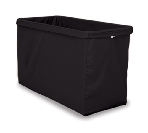 Forbes Industries Drawstring Laundry Bag w/ Square Bottom for 1120 Laundry Cart - Cloth, Black (31-CL-E)-cityfoodequipment.com
