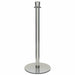 Forbes Industries 37 1/2"H Crowd Control Stanchion w/ Hook Ring & Drum Top - Polished Stainless Steel (2721)-cityfoodequipment.com