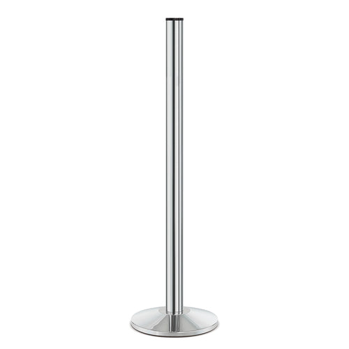 Forbes Industries 48"H Portable Crowd Control Stanchion Post - 14" Weighted Base, Steel w/ Chrome Finish (2789-CH)-cityfoodequipment.com
