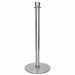 Forbes Industries 37 1/2"H Crowd Control Stanchion w/ Hook Ring & Drum Top - Brushed Stainless Steel (2720)-cityfoodequipment.com