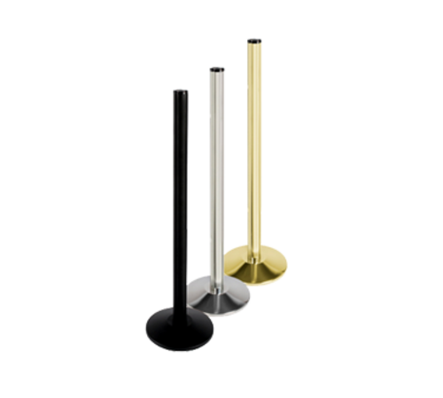 Forbes Industries 48"H Crowd Control Stanchion - No Belt, Steel, Gold Anodized (2709)-cityfoodequipment.com