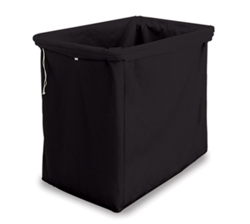 Forbes Industries Drawstring Laundry Bag w/ Square Bottom for 1112 Laundry Cart - Cloth, Black (30-CL-E)-cityfoodequipment.com
