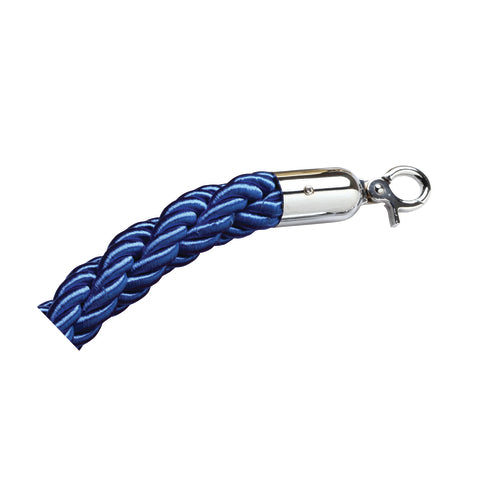 Forbes Industries 6 ft Twisted Rope w/ Chrome Snap Hooks, Blue (2758R-6-BL)-cityfoodequipment.com