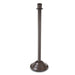 Forbes Industries 39"H Crowd Control Stanchion w/ Hook Ring & Drum Top - Bronze Painted Steel (2738)-cityfoodequipment.com