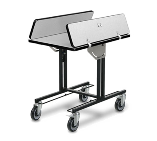 Forbes Industries Room Service Table w/ (2) Tri Fold Drop Leaves - 35 1/2"L x 39 1/2"W, Laminate/Steel (4972)-cityfoodequipment.com