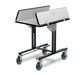 Forbes Industries Room Service Table w/ (2) Tri Fold Drop Leaves - 35 1/2"L x 39 1/2"W, Laminate/Steel (4972)-cityfoodequipment.com
