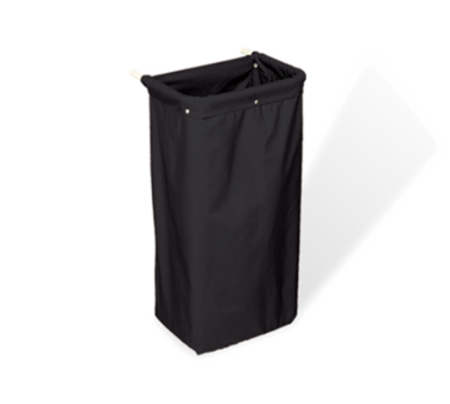 Forbes Industries Nylon Housekeeping Bag w/ Fold Over Top & Snaps - 18"W x 12"D x 36"L, Black (34-E)-cityfoodequipment.com