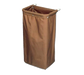 Forbes Industries Housekeeping Bag w/ Fold Over Top & Snaps - 18"W x 12"D x 26"L, Nylon, Taupe (35-T)-cityfoodequipment.com