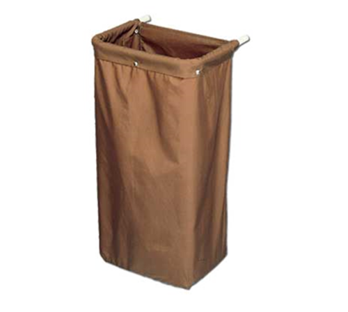 Forbes Industries Housekeeping Bag w/ Fold Over Top & Snaps - 18"W x 12"D x 30"L, Nylon, Taupe (36-T)-cityfoodequipment.com