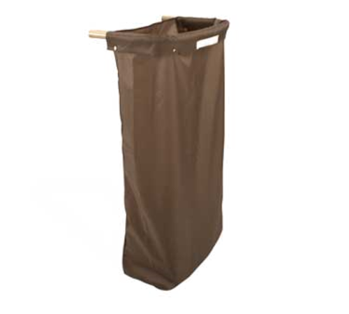 Forbes Industries Housekeeping Bag w/ Fold Over Top & Snaps - 18"W x 8"D x 36"L, Nylon, Brown (46-BN)-cityfoodequipment.com