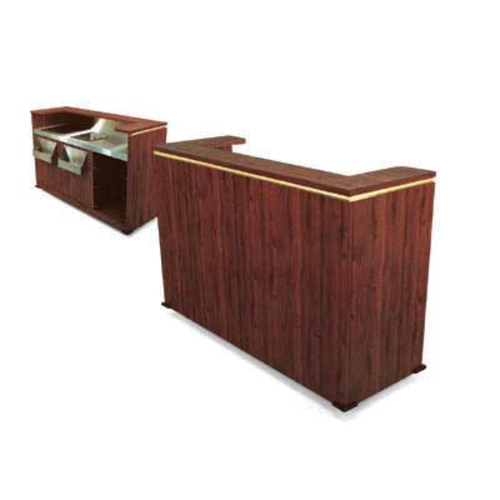 Forbes Industries Mobile Bar w/ (2) Sinks & (2) Speed Rails - 98"L x 26"W x 48"H, Laminate (4861-8)-cityfoodequipment.com