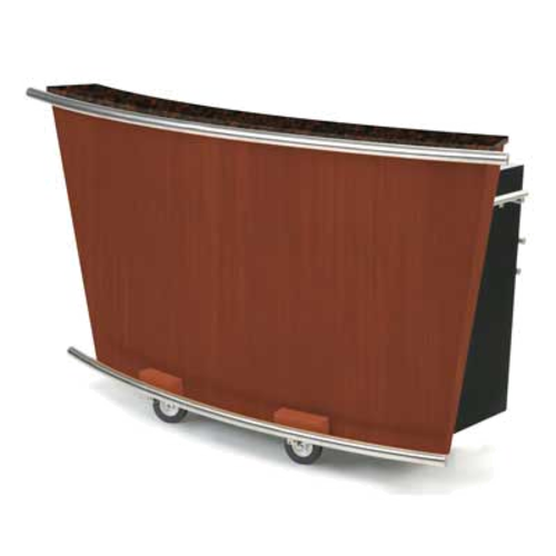 Forbes Industries Mobile Bar w/ (1) Sink & (1) Speed Rail - 6ft Long, Laminate w/ Avonite Top (4874-6)-cityfoodequipment.com