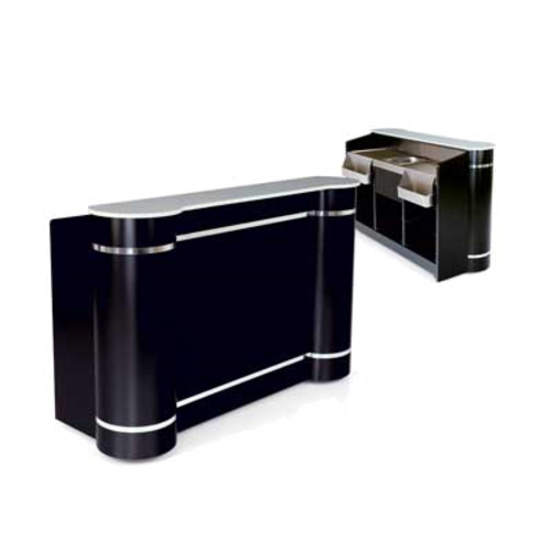 Forbes Industries Mobile Bar w/ (1) Sink & (3) Glass Racks - 75"L x 28 1/2"W x 47 1/2"H, Laminate w/ Corian Top (4875-6)-cityfoodequipment.com