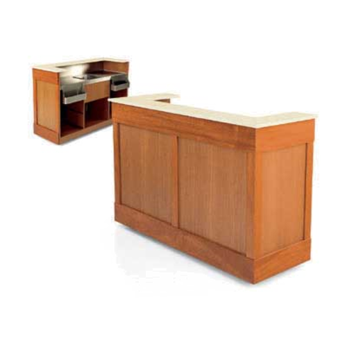 Forbes Industries Mobile Bar w/ (1) Sink, (2) Speed Rails, & (6) Glass Racks - 60"L x 28 1/2"W x 48"H, Wood (4879-5)-cityfoodequipment.com