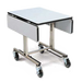 Forbes Industries Room Service Table w/ (2) Tri Fold Drop Leaves - 35 1/2"L x 39"W, Laminate/Stainless Steel (4962)-cityfoodequipment.com