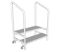 Forbes Industries Stage Stairs w/ (2) Carpeted Treads & 28"H Guard Rails for 16" to 24"H Stages (4192-28)-cityfoodequipment.com
