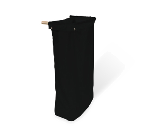 Forbes Industries Housekeeping Bag w/ Fold Over Top & Snaps - 18"W x 8"D x 36"L, Nylon, Black (46-E)-cityfoodequipment.com