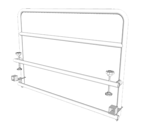 Forbes Industries Steel Guard Rail - 4'L x 28"H, Black (4170-4)-cityfoodequipment.com
