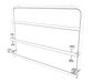 Forbes Industries Steel Guard Rail - 4'L x 28"H, Black (4170-4)-cityfoodequipment.com
