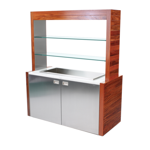 Forbes Industries 62" Portable Bar w/ Stainless Steel Doors & Avonite Countertop - 27 1/2"D x 78"H (4885)-cityfoodequipment.com