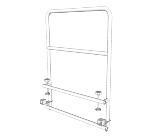 Forbes Industries Steel Guard Rail - 3'L x 42"H, Black (4180-3)-cityfoodequipment.com