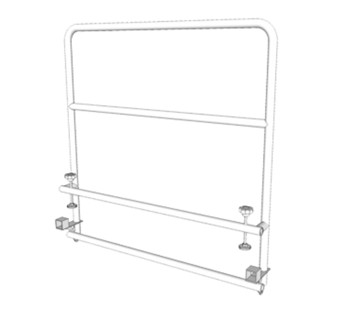 Forbes Industries Steel Guard Rail - 4'L x 42"H, Black (4180-4)-cityfoodequipment.com