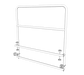 Forbes Industries Steel Guard Rail - 4'L x 42"H, Black (4180-4)-cityfoodequipment.com