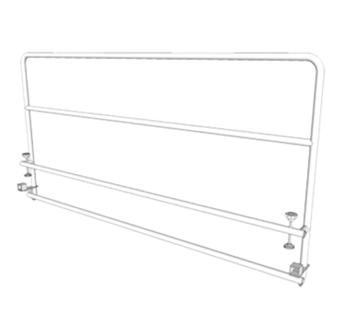 Forbes Industries Steel Guard Rail - 8'L x 42"H, Black (4180-8)-cityfoodequipment.com