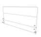 Forbes Industries Steel Guard Rail - 8'L x 42"H, Black (4180-8)-cityfoodequipment.com