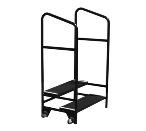 Forbes Industries Stage Stairs w/ (2) Carpeted Treads & 42"H Guard Rails for 16" to 24"H Stages (4192-42)-cityfoodequipment.com