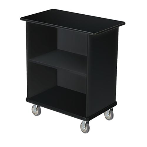 Forbes Industries 2 Level Bussing Cart - Black Laminate Cabinet (4741-EN)-cityfoodequipment.com