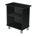 Forbes Industries 2 Level Bussing Cart - Black Laminate Cabinet (4741-EN)-cityfoodequipment.com