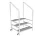 Forbes Industries Stage Stairs w/ (3) Carpeted Treads & 28"H Guard Rails for 24" to 32"H Stages (4193-28)-cityfoodequipment.com